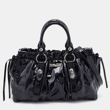 Miu Miu Black Patent Leather Tote