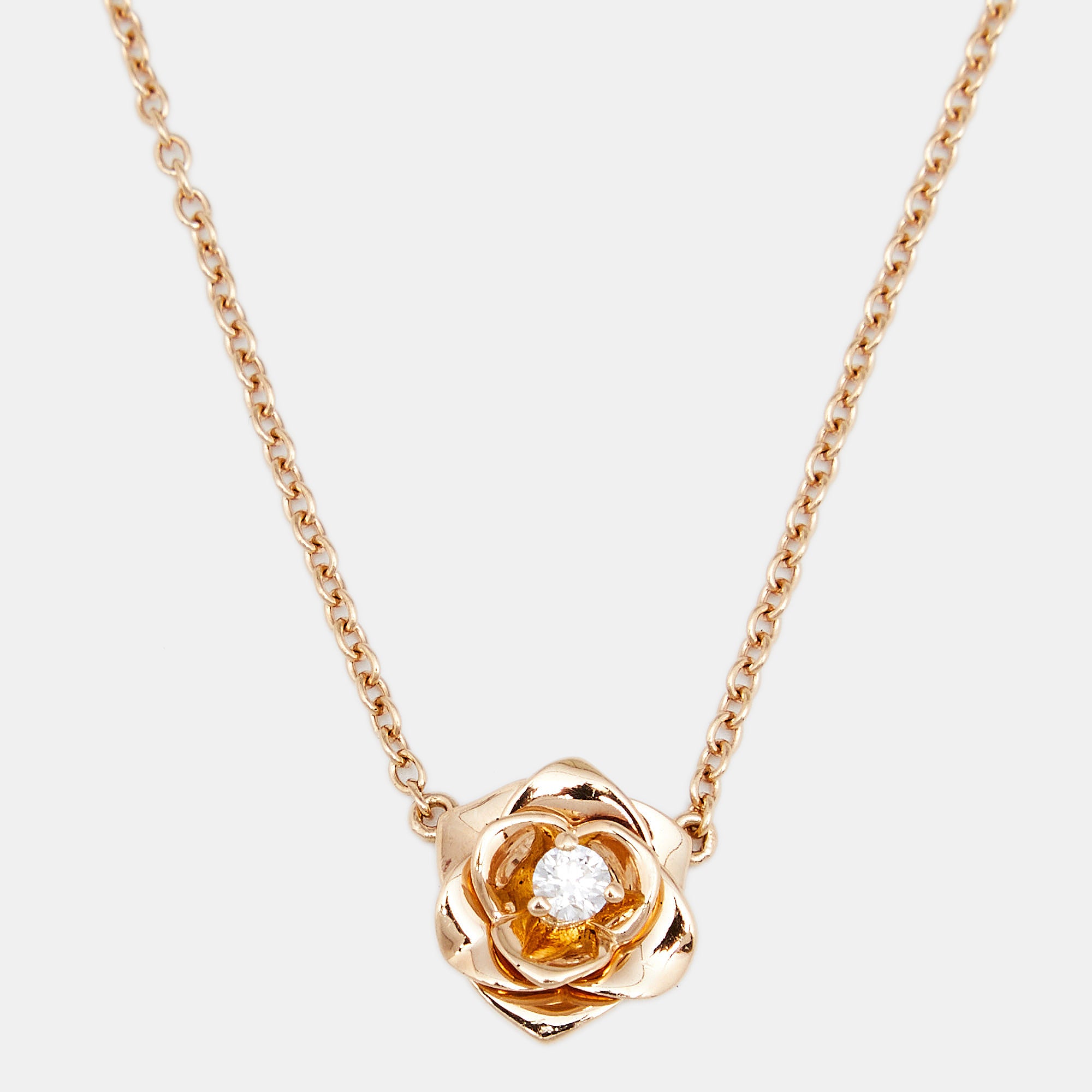 Piaget Rose Diamond 18k Rose Gold Chain Necklace