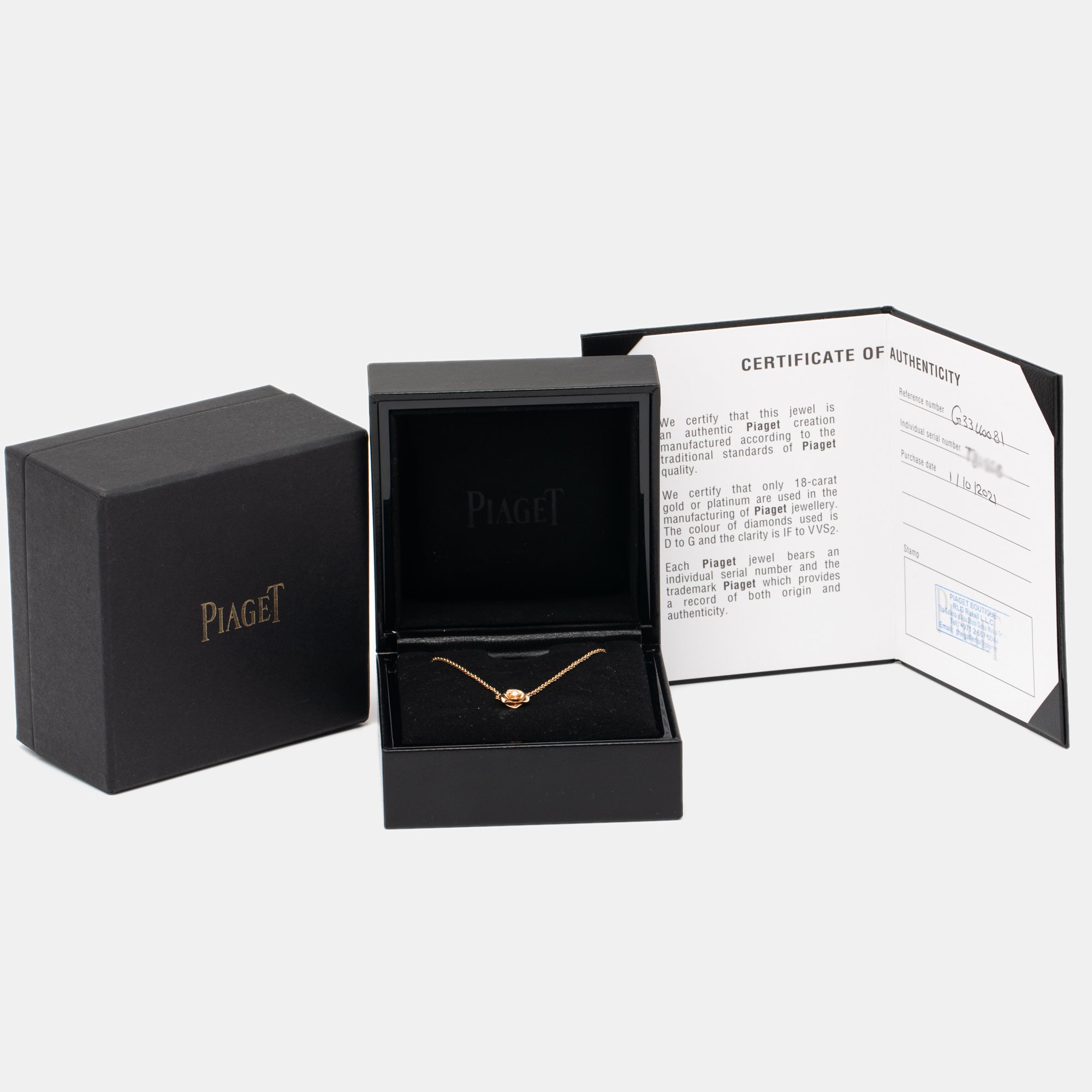 Piaget Rose Diamond 18k Rose Gold Necklace