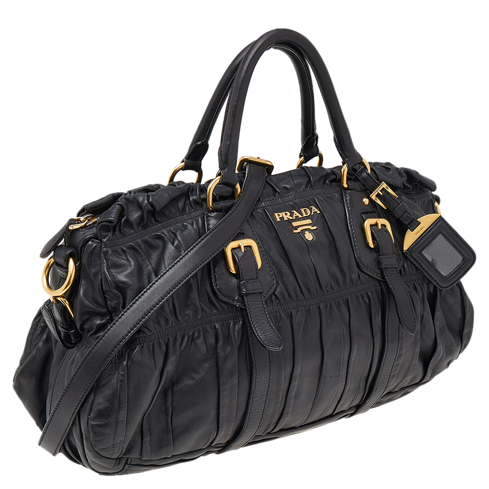 Leather satchel Prada Black in Leather - 34639475