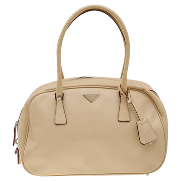 Prada Beige Saffiano Lux Leather Bowler Bag