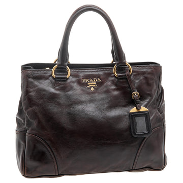 PRADA Handbag BN1903 2way Mini Boston leather Brown Women Used –