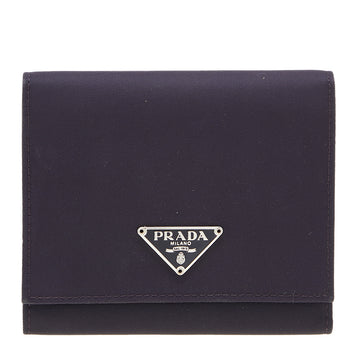 Prada Navy Blue Nylon Trifold Wallet