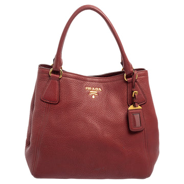 Prada Maroon Leather Tote