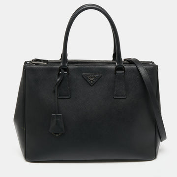 Prada Black Saffiano Leather Medium Galleria Tote