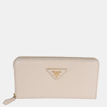 Prada Cammeo Saffiano Leather Lux Zip-Around Wallet