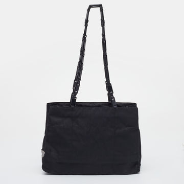 Prada Black Tessuto Chain Shoulder Bag