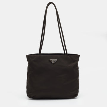 Prada Brown Tessuto Nylon Tote