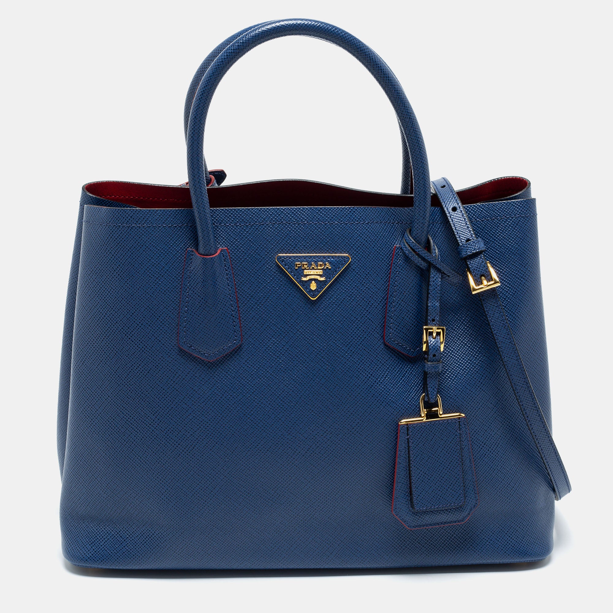 Prada saffiano bag online blue