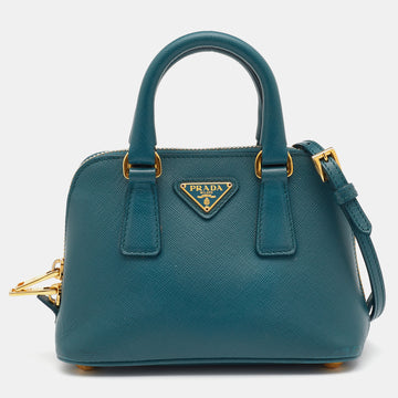 Prada Green Saffiano Leather Mini Promenade Satchel