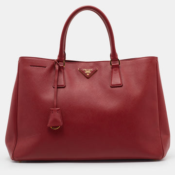 Prada Red Saffiano Leather Large Gardener's Tote