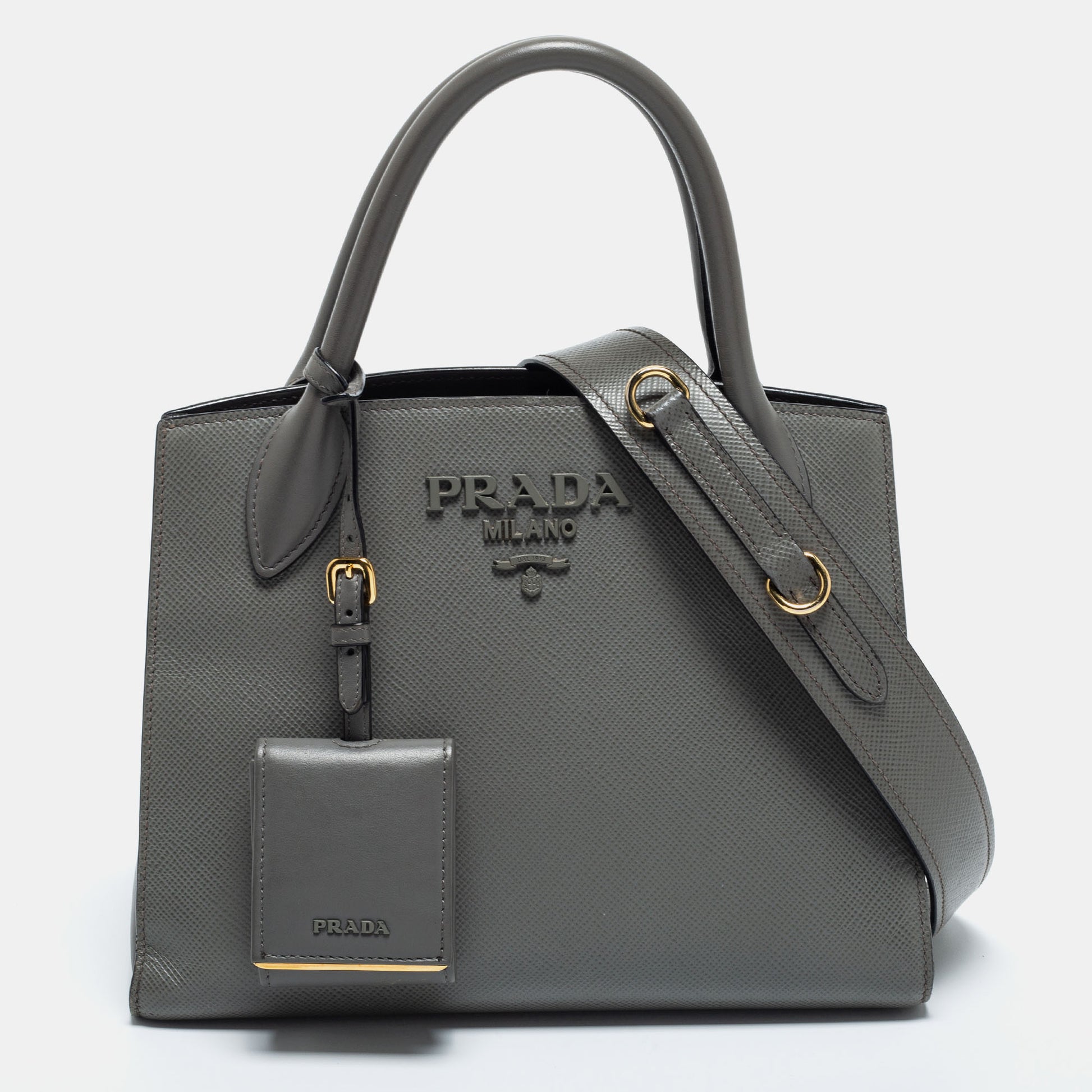 AliciaShop NEW Prada Small Saffiano Leather Prada Monochrome Bag in Blue  with Prada triangle logo 1BA156