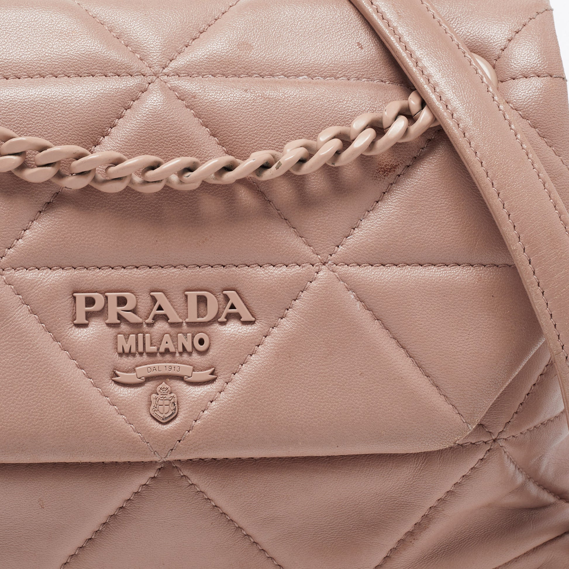 Leather satchel Prada Beige in Leather - 25687746
