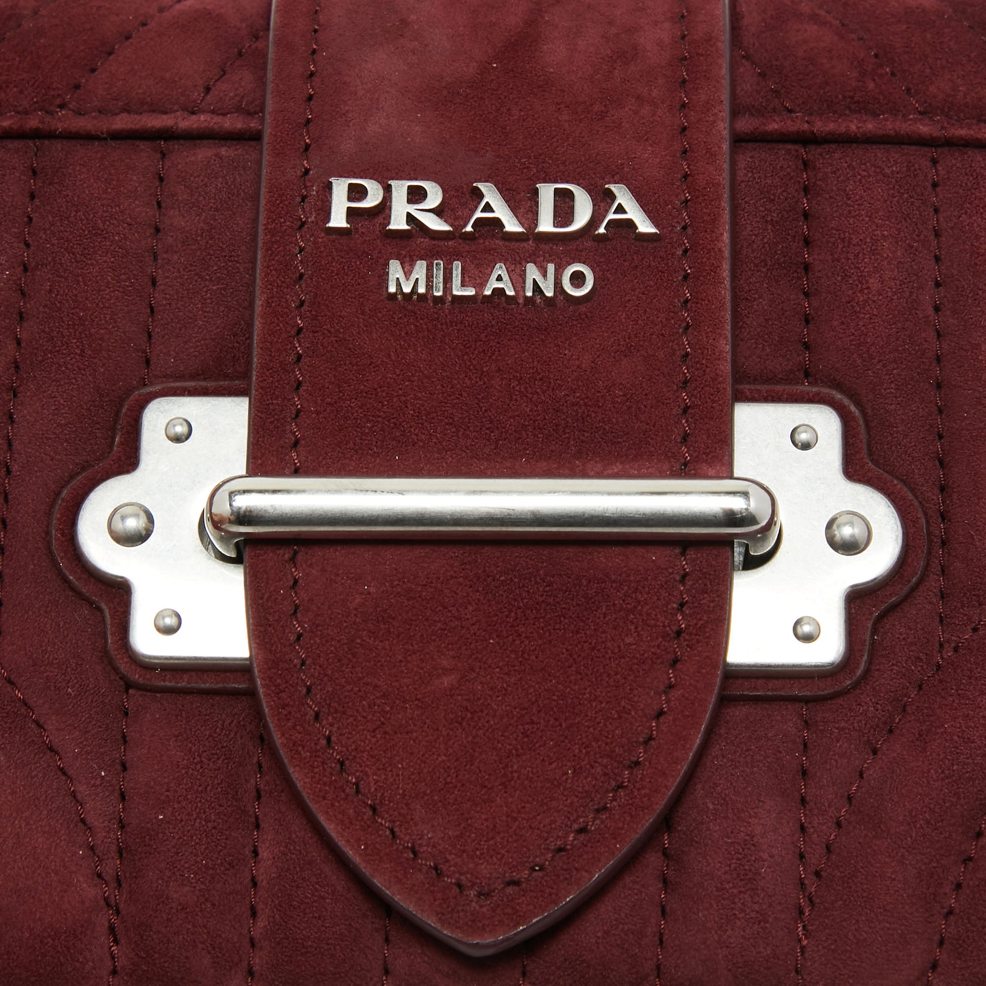 Prada Authenticated Cahier Leather Handbag