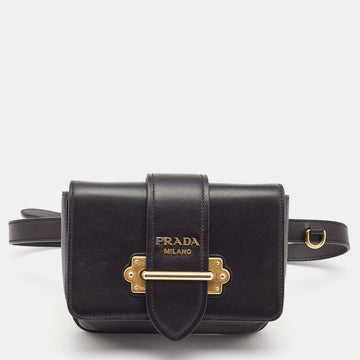 Prada Black Leather Cahier Belt Bag