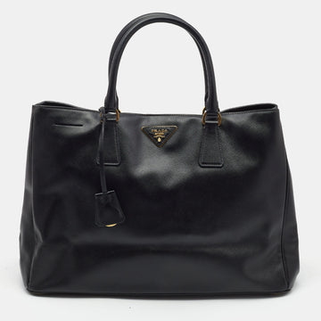 Prada Black Saffiano Lux Leather Gardener's Tote