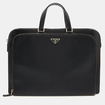 Prada Black Saffiano Leather Laptop Bag