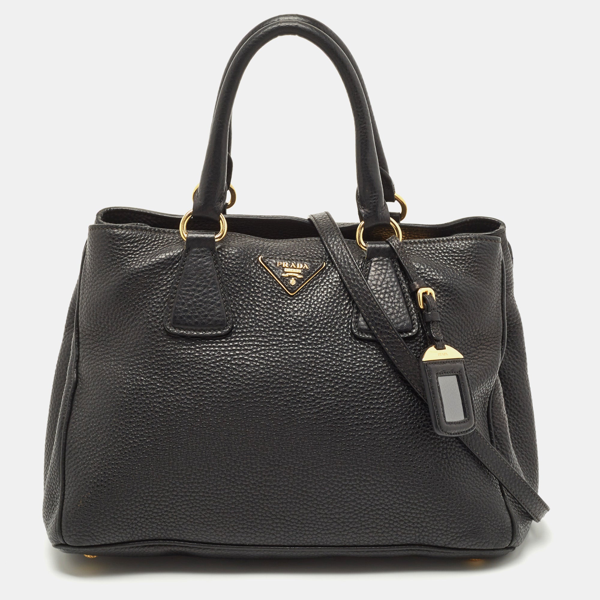 Prada vitello discount daino black