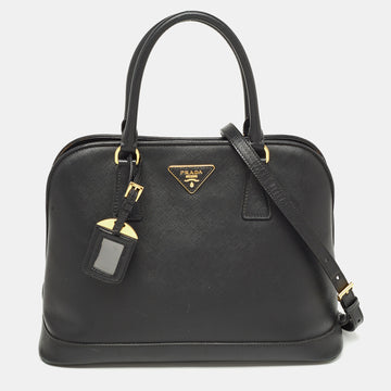 PRADA Black Saffiano Leather Medium Promenade Satchel