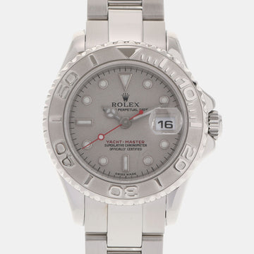 Rolex Silver Stainless Steel Yachtmaster 169622 Women's Wristwatch 29 mm