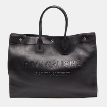 Saint Laurent Black Leather Neo Rive Gauche Tote