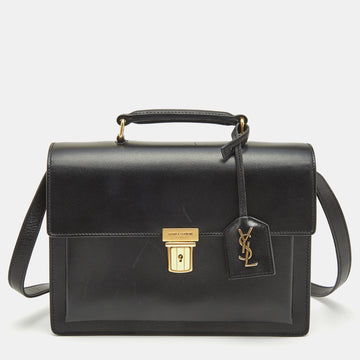 Saint Laurent Black Leather Medium High School Top Handle Bag