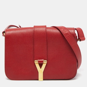 Saint Laurent Red Leather Medium Universite Shoulder Bag