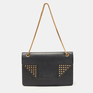 Saint Laurent Black Leather Studded Betty Shoulder Bag