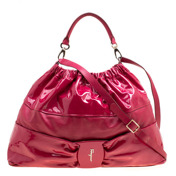 Salvatore Ferragamo Red Leather Hobo