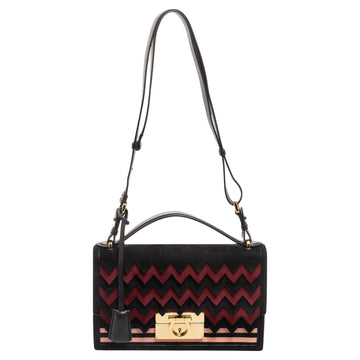 Salvatore Ferragamo Multicolor Suede And Leather Aileen Shoulder Bag