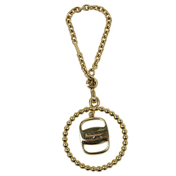 Salvatore Ferragamo Gold Pendant Keyring