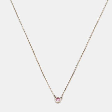 Tiffany & Co. Elsa Peretti Color by the Yard Pink Sapphire Sterling Silver Chain Necklace