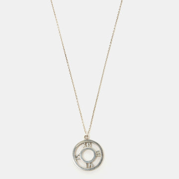 Tiffany & Co. Atlas Medallion Sterling Silver Pendant Necklace
