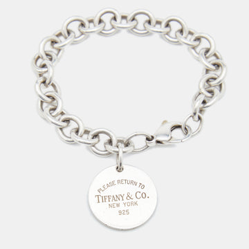 Tiffany & Co. Return to Tiffany Sterling Silver Round Tag Charm Bracelet