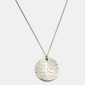 TIFFANY & CO. Notes Sterling SIlver Pendant Necklace