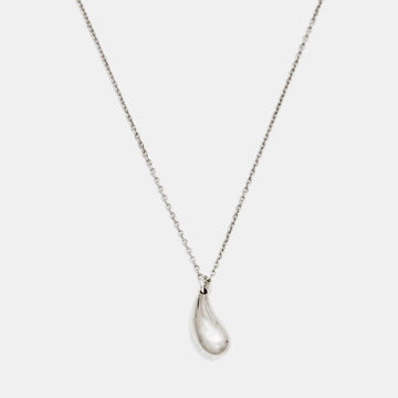 TIFFANY & CO. Elsa Peretti Teardrop Sterling Silver Pendant Necklace