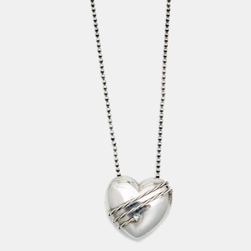 TIFFANY & CO. Heart & Arrow Sterling Silver Pendant Necklace