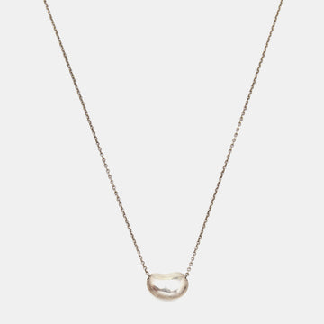 TIFFANY & CO. Elsa Peretti Sterling Silver Bean Pendant Necklace