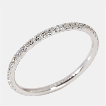 Tiffany & Co. Eternity 18K White Gold Diamond Ring EU 53