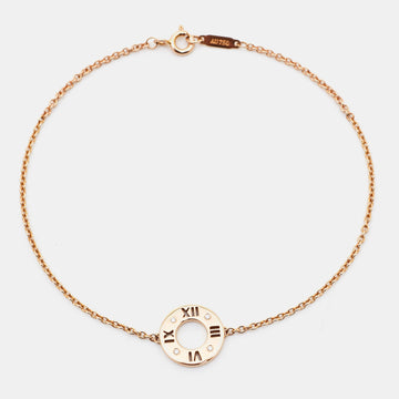 Tiffany & Co. Atlas Diamond Pierced 18k Rose Gold Bracelet