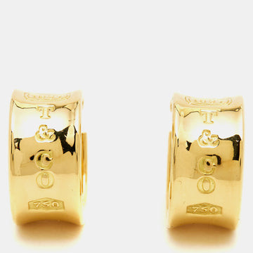 TIFFANY & CO. 1837 18k Yellow Gold Earrings