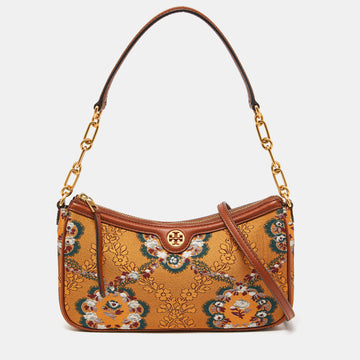 TORY BURCH Multicolor Brocade Fabric Studio Shoulder Bag