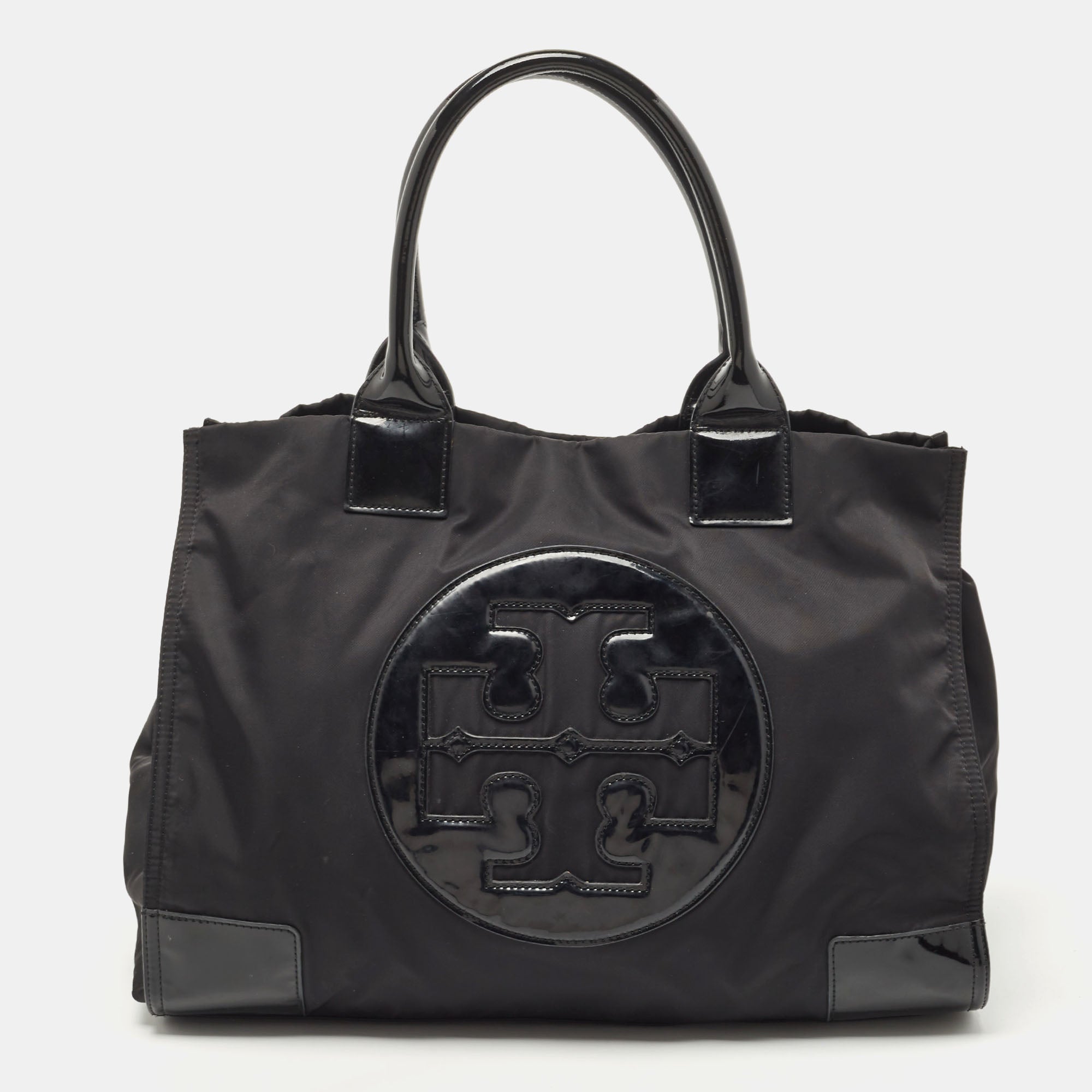 Ella patent nylon sale tote tory burch