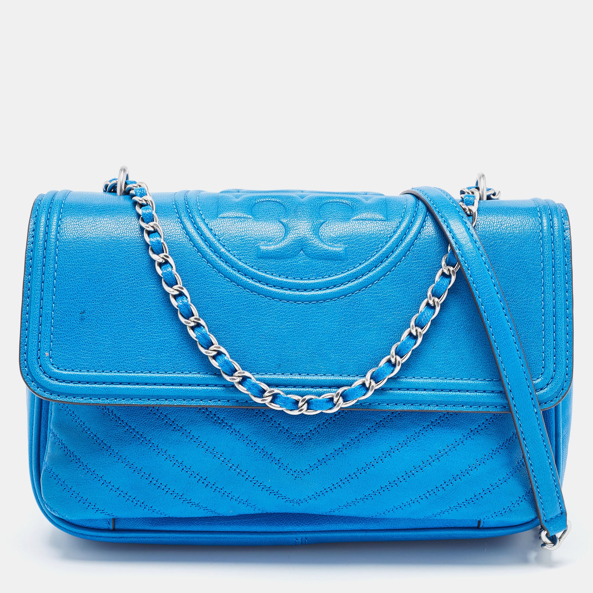 Tory burch sale fleming blue