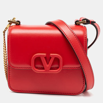 Valentino Red Leather Small VSling Shoulder Bag