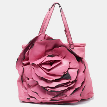 Valentino Pink Leather Petale Tote
