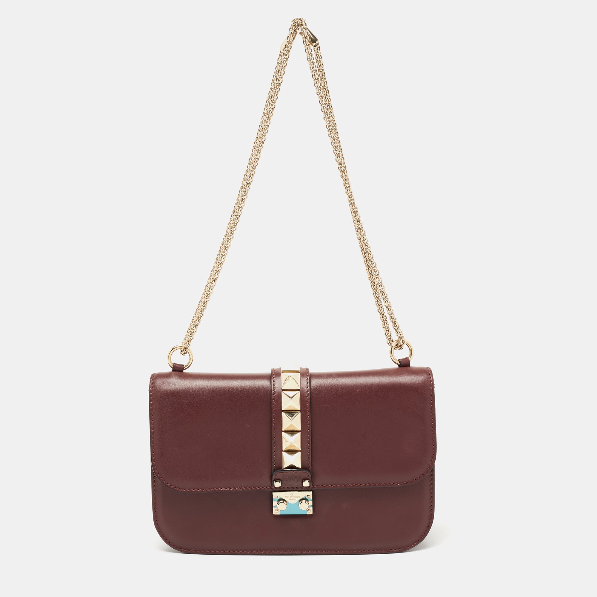 Burgundy clearance valentino bag