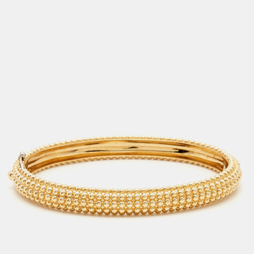 VAN CLEEF & ARPELS Perlee Pearls of Gold 5 Row 18K Yellow Gold Bracelet M