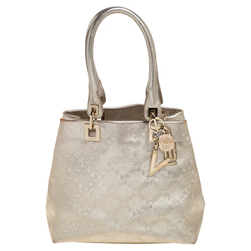 Versace Metallic Gold Leather Tote