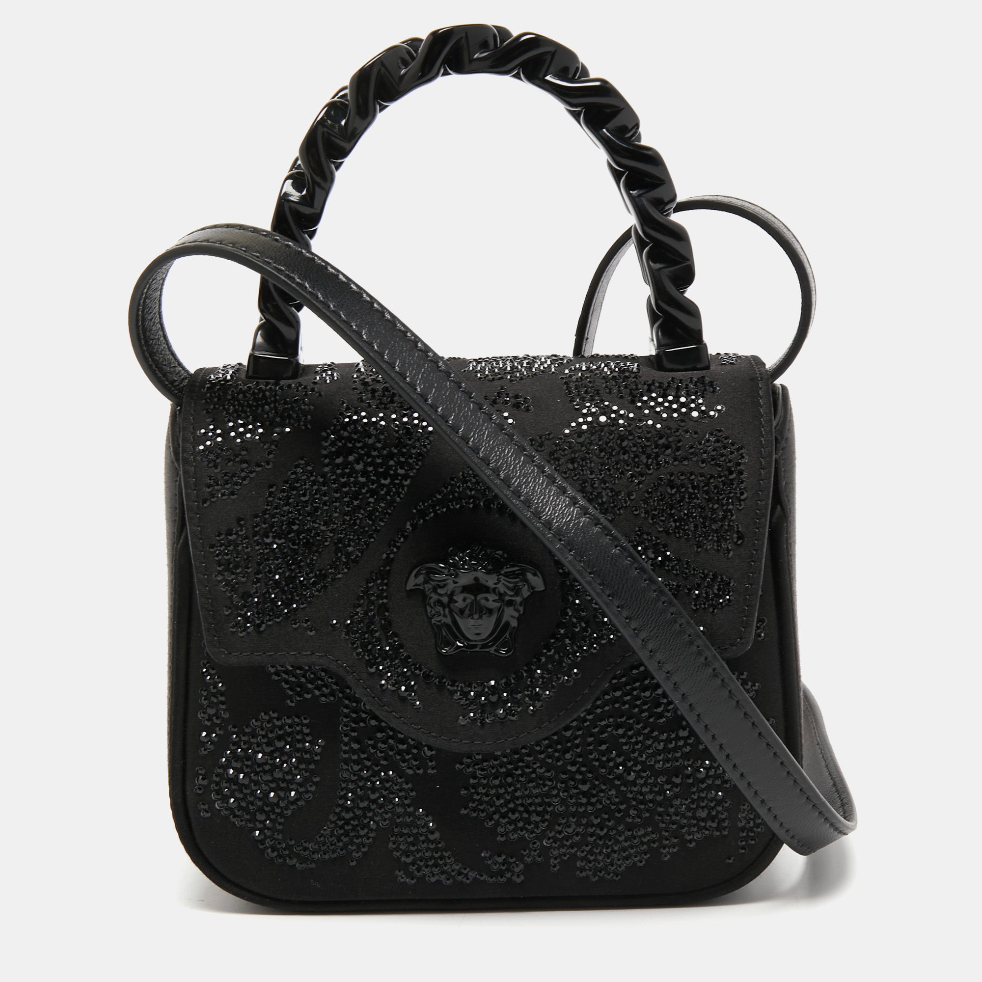 Versace black online handbag